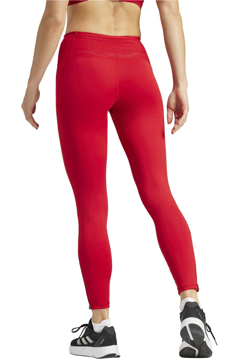 adidas malla larga running mujer ADIZERO 3 ROJO vista trasera