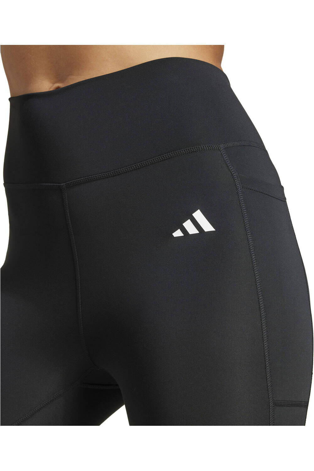 adidas malla pirata running mujer OPTIME ESSENTIALS STASH NEGRO vista detalle