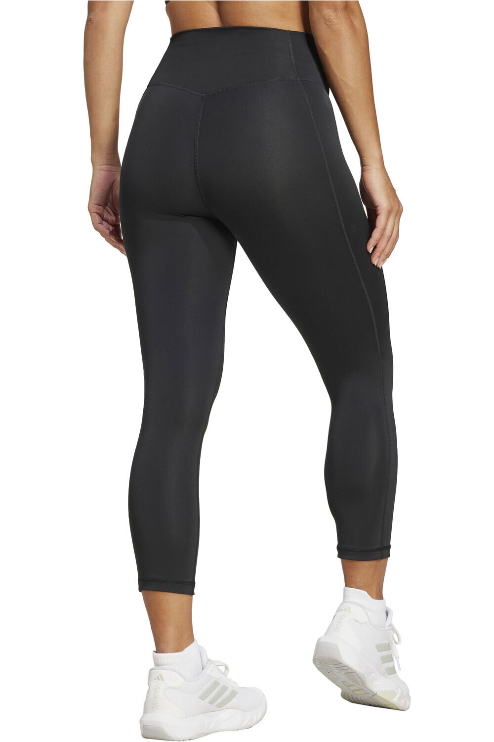 adidas malla pirata running mujer OPTIME ESSENTIALS STASH NEGRO vista trasera