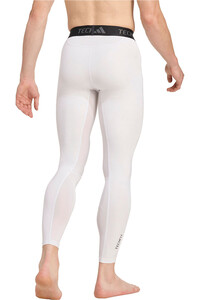 adidas mallas largas fitness hombre TECHFIT COMPRESSION LONG BLANCO vista trasera
