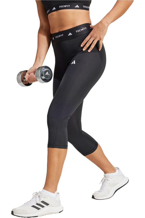 adidas mallas piratas fitness mujer TECHFIT NEGRO