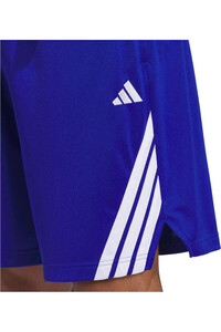 adidas pantalón baloncesto LEGENDS 3 STRIPES AZUL vista detalle