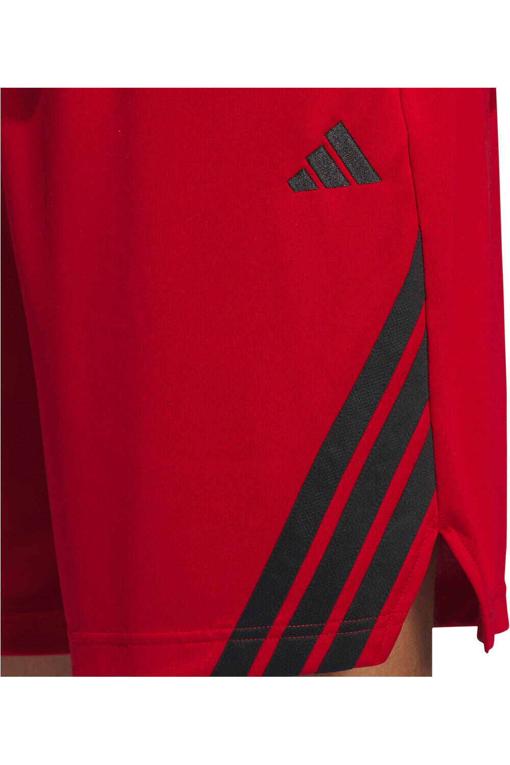 adidas pantalón baloncesto LEGENDS 3 STRIPES ROJO vista detalle