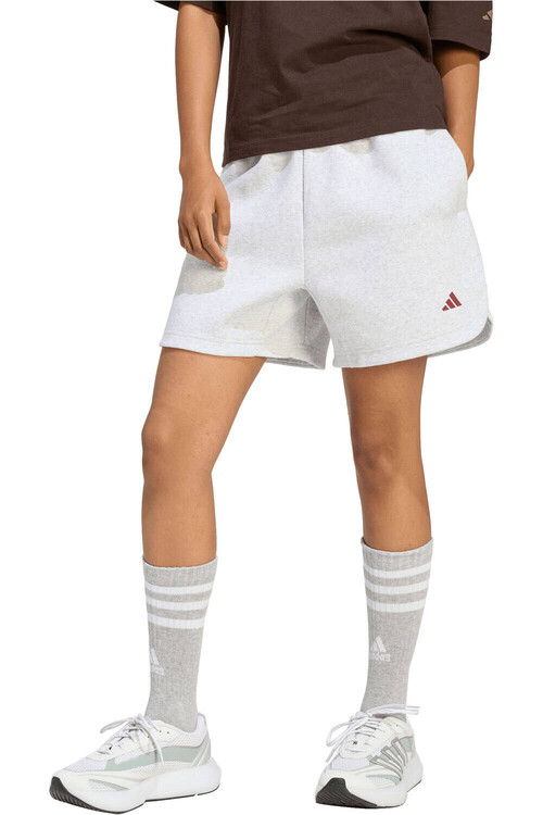 adidas pantalón corto deporte mujer 3 STRIPES STUDIO GRIS