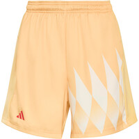 adidas pantalón corto deporte mujer HOUSE OF TIRO X COMMON GOAL NARANJA 04