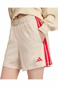 adidas pantalón corto deporte mujer STADIUM MARRON vista detalle