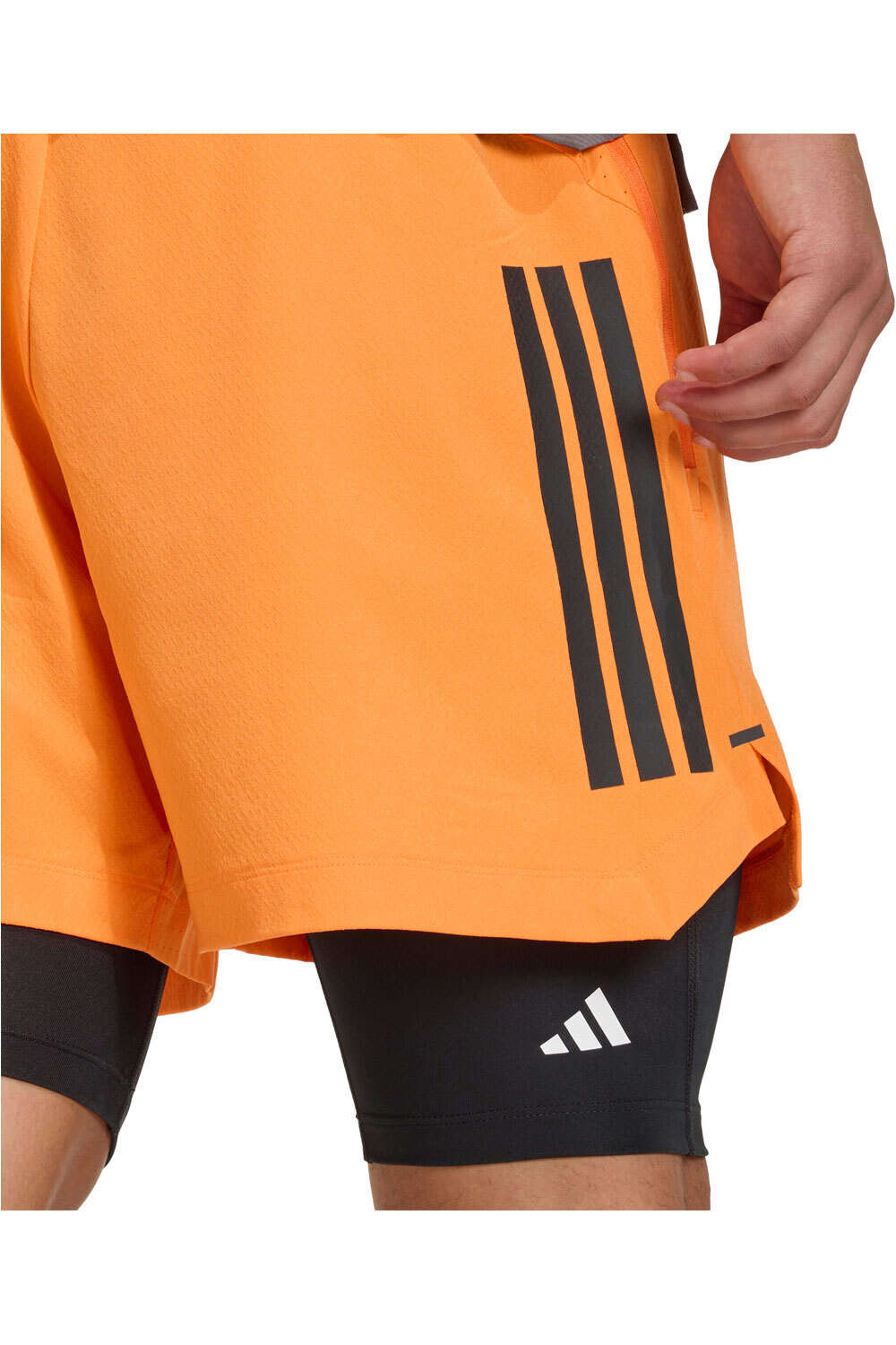 adidas pantalón corto fitness hombre D4T POWER NARANJA vista detalle