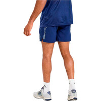 adidas pantalón corto fitness hombre TECH APPAREL CLIMACOOL AZUL vista trasera