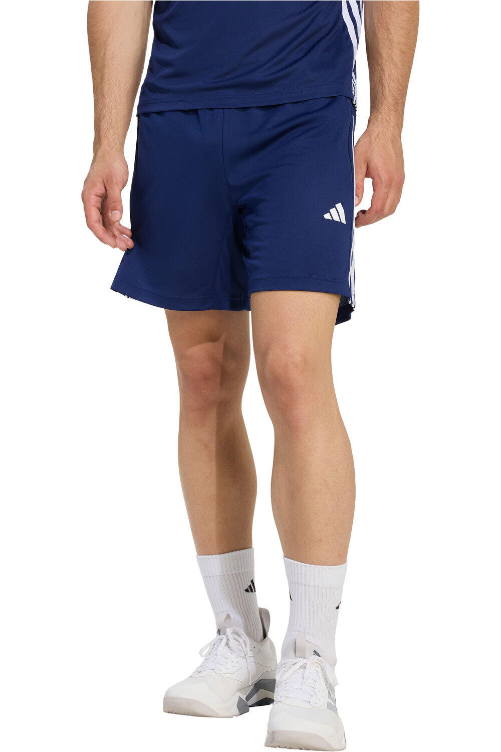 adidas pantalón corto fitness hombre WE BAS AZUL vista frontal