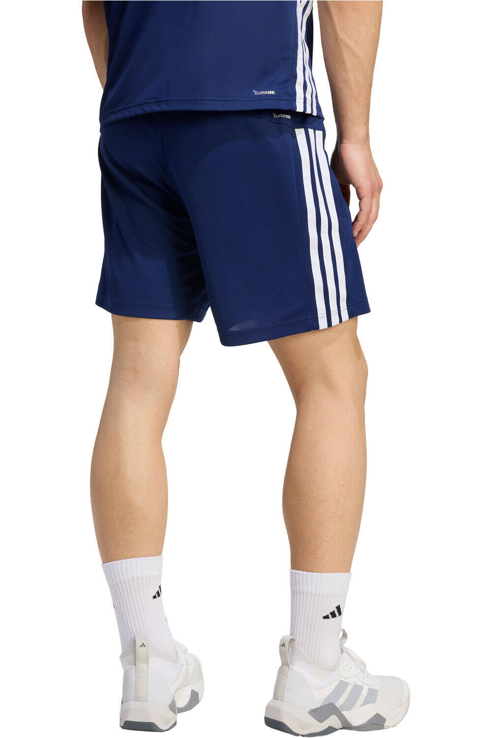 adidas pantalón corto fitness hombre WE BAS AZUL vista trasera