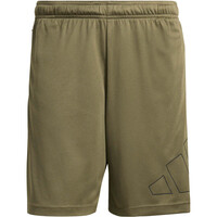 adidas pantalón corto fitness hombre WORKOUT ESSENTIALS BASE BIG LOGO VERDE 04