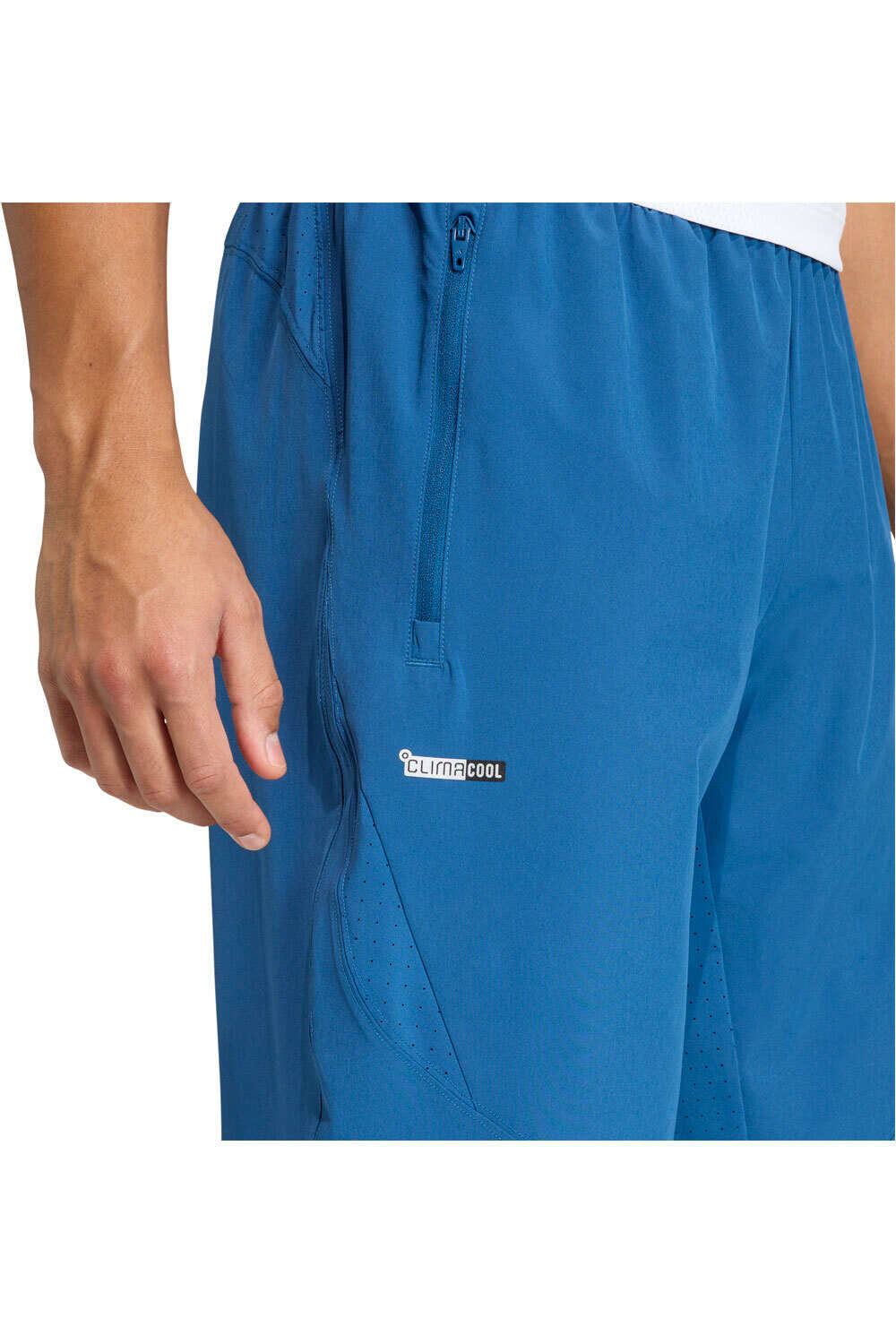 adidas pantalon fitness hombre TECH ESSENTIALS WORKOUTPANTS AZUL vista detalle