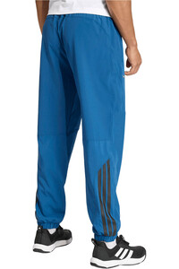 adidas pantalon fitness hombre TECH ESSENTIALS WORKOUTPANTS AZUL vista trasera
