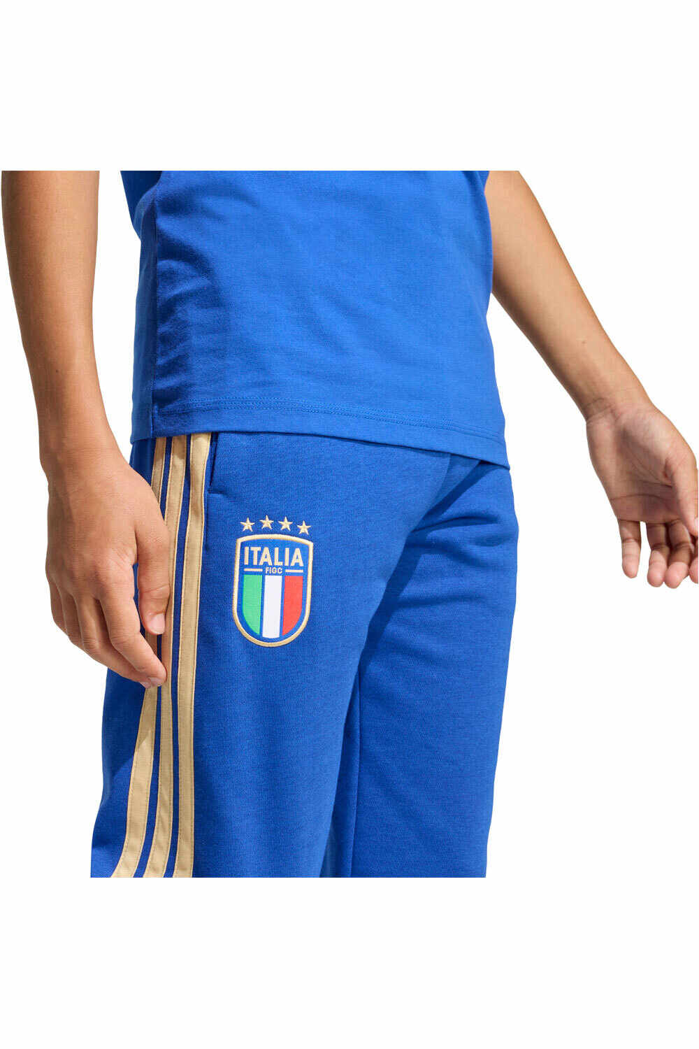 adidas pantalón futbol niño ITALIA MUNDIAL 2026 AZUL vista detalle