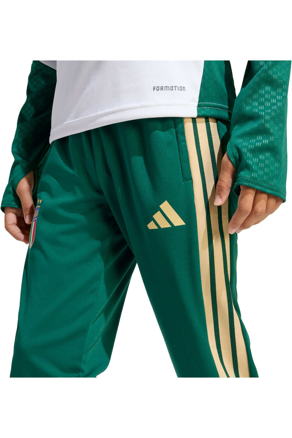 adidas pantalón futbol niño ITALIA MUNDIAL 2026 ENTRENAMIENTO VERDE vista detalle