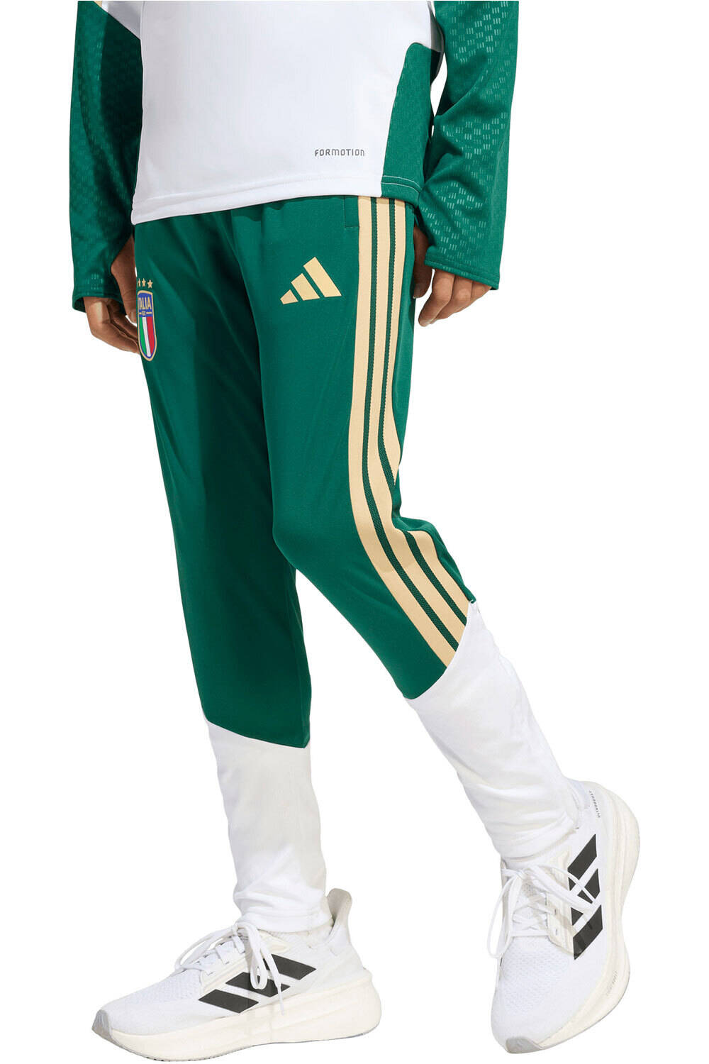 adidas pantalón futbol niño ITALIA MUNDIAL 2026 ENTRENAMIENTO VERDE vista frontal