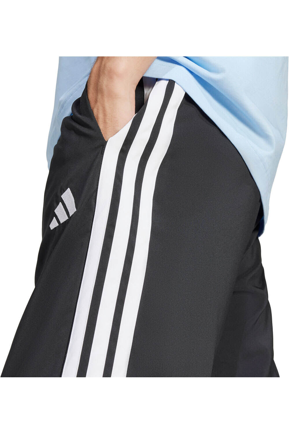adidas pantalón hombre ESSENTIALS 3 STRIPES NEGRO 03