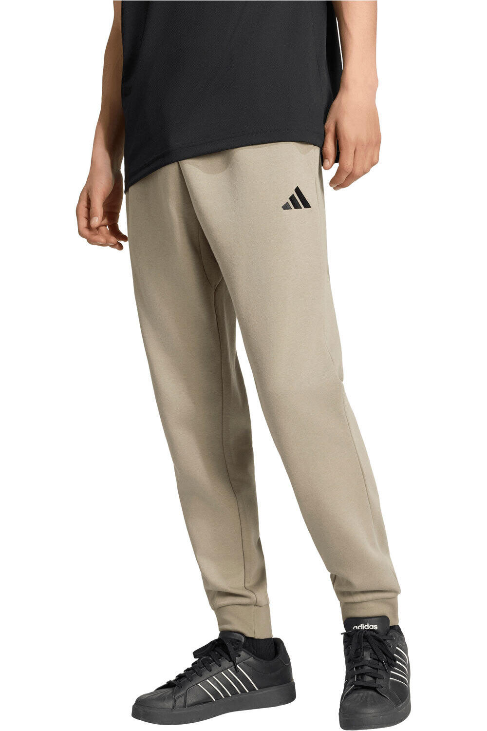 adidas pantalón hombre Pantaln de felpa Essentials Feelcozy GRIS vista frontal