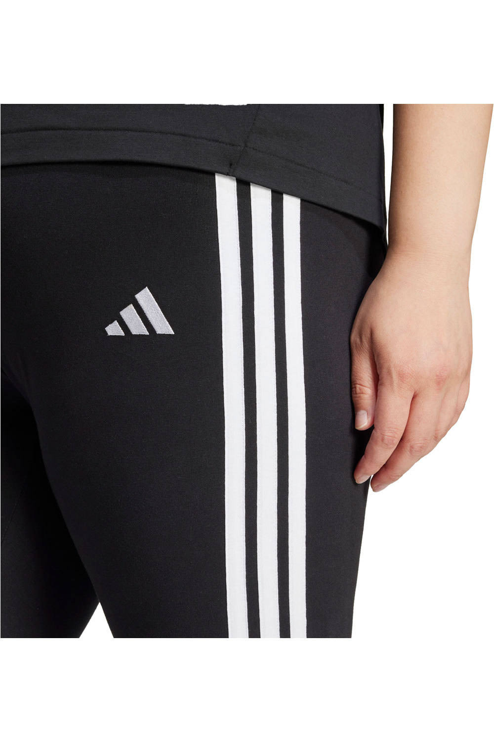 adidas pantalón mujer ESSENTIALS 3-STRIPES COTTON NEGRO 03