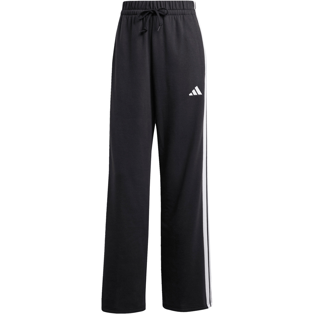 adidas pantalón mujer ESSENTIALS 3-STRIPES OPEN HEM FRENCH TERRY NEGRO 05