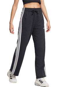 adidas pantalón mujer ESSENTIALS 3-STRIPES OPEN HEM FRENCH TERRY NEGRO vista detalle