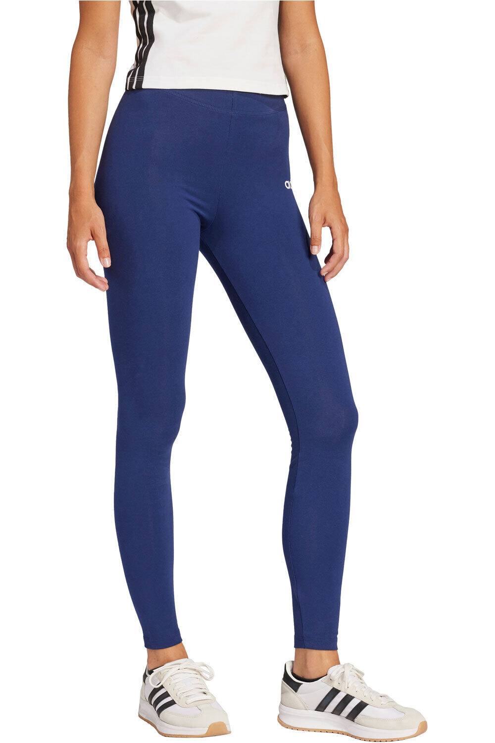 adidas pantalón mujer ESSENTILAS LINEAR AZUL vista detalle
