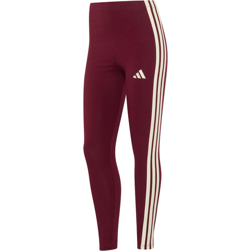 adidas pantalón mujer Mallas Essentials Cotton 3 bandas ROJO