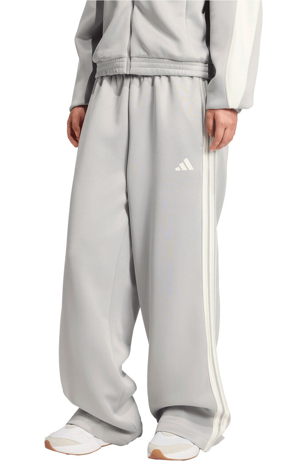 adidas pantalón mujer STADIUM 3 STRIPES GRIS vista frontal