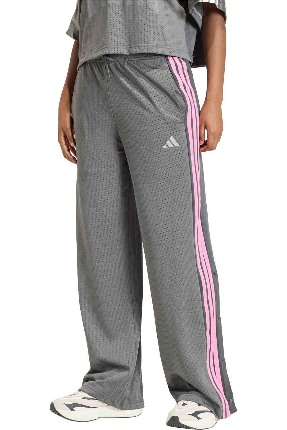 adidas pantalón mujer STADIUM GRIS vista frontal