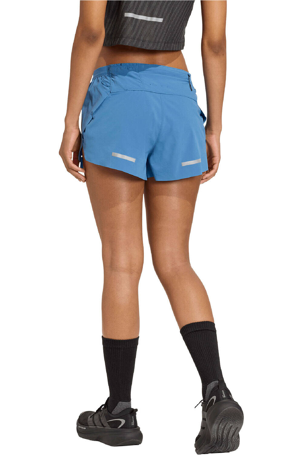 adidas pantalón running mujer ADI365 CLIMACOOL+ AZUL vista trasera