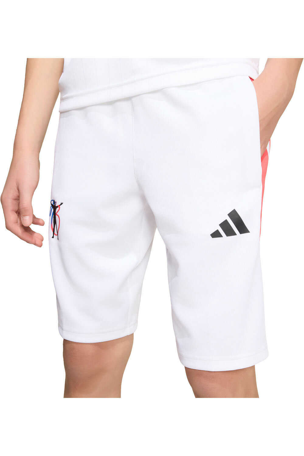 adidas pantalones cortos futbol niño ENTRENAMIENTO JUDE BELLINGHAM SHORT BLANCO vista detalle