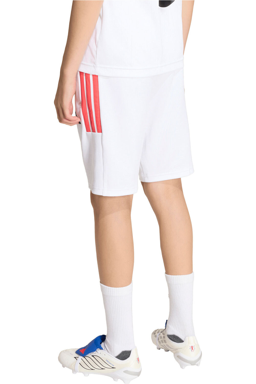adidas pantalones cortos futbol niño ENTRENAMIENTO JUDE BELLINGHAM SHORT BLANCO vista trasera