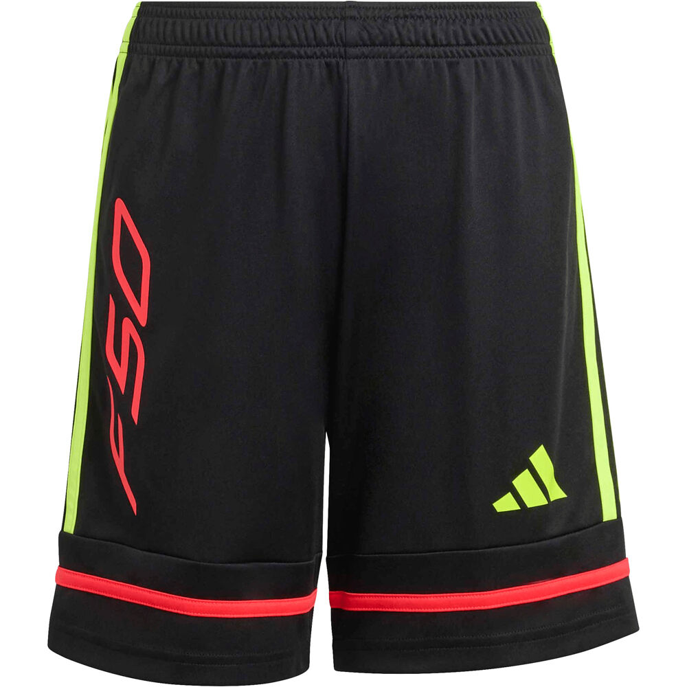 adidas pantalones cortos futbol niño F50 NEGRO vista frontal