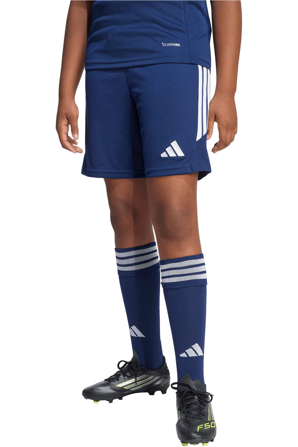 adidas pantalones cortos futbol niño TIRO26 LEAGUE AZUL vista frontal