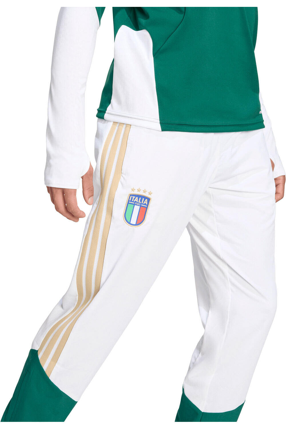 adidas pantalones futbol ITALIA MUNDIAL 2026 BLANCO vista detalle
