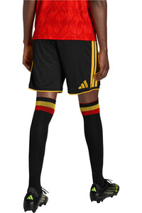 adidas pantalones fútbol oficiales BELGICA MUNDIAL 2026 PRIMERA EQUIPACION NEGRO vista trasera