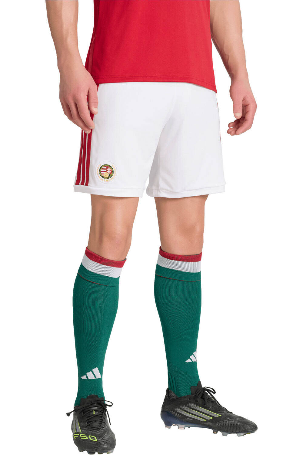 adidas pantalones fútbol oficiales HUNGRIA MUNDIAL 2026 PRIMERA EQUIPACION BLANCO vista frontal