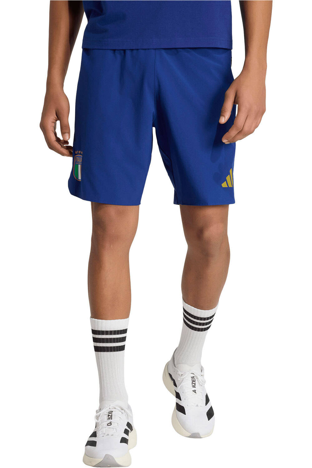 adidas pantalones fútbol oficiales ITALIA MUNDIAL 2026 AZUL vista frontal