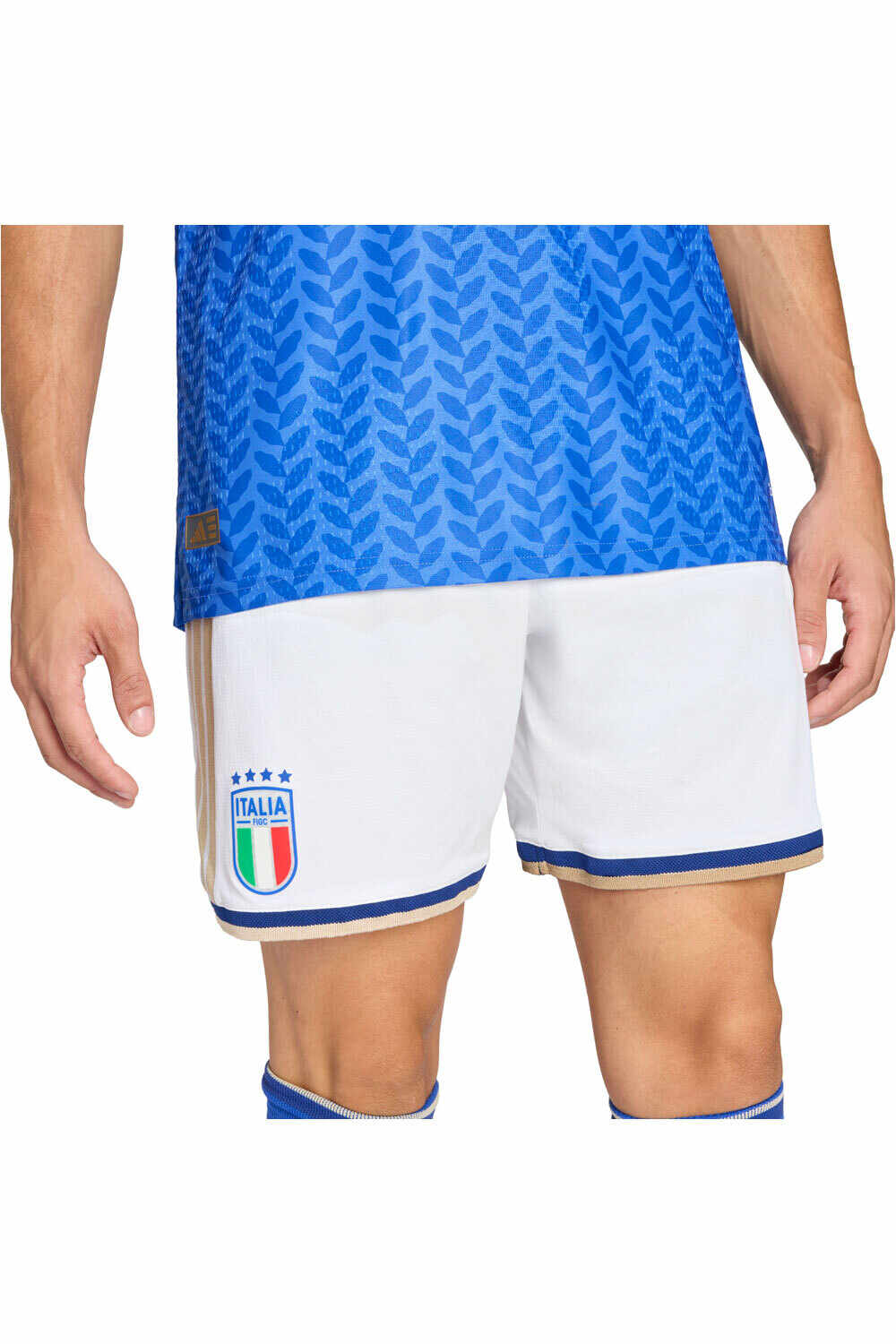 adidas pantalones fútbol oficiales ITALIA MUNDIAL 2026 PRIMERA EQUIPACION BLANCO vista detalle