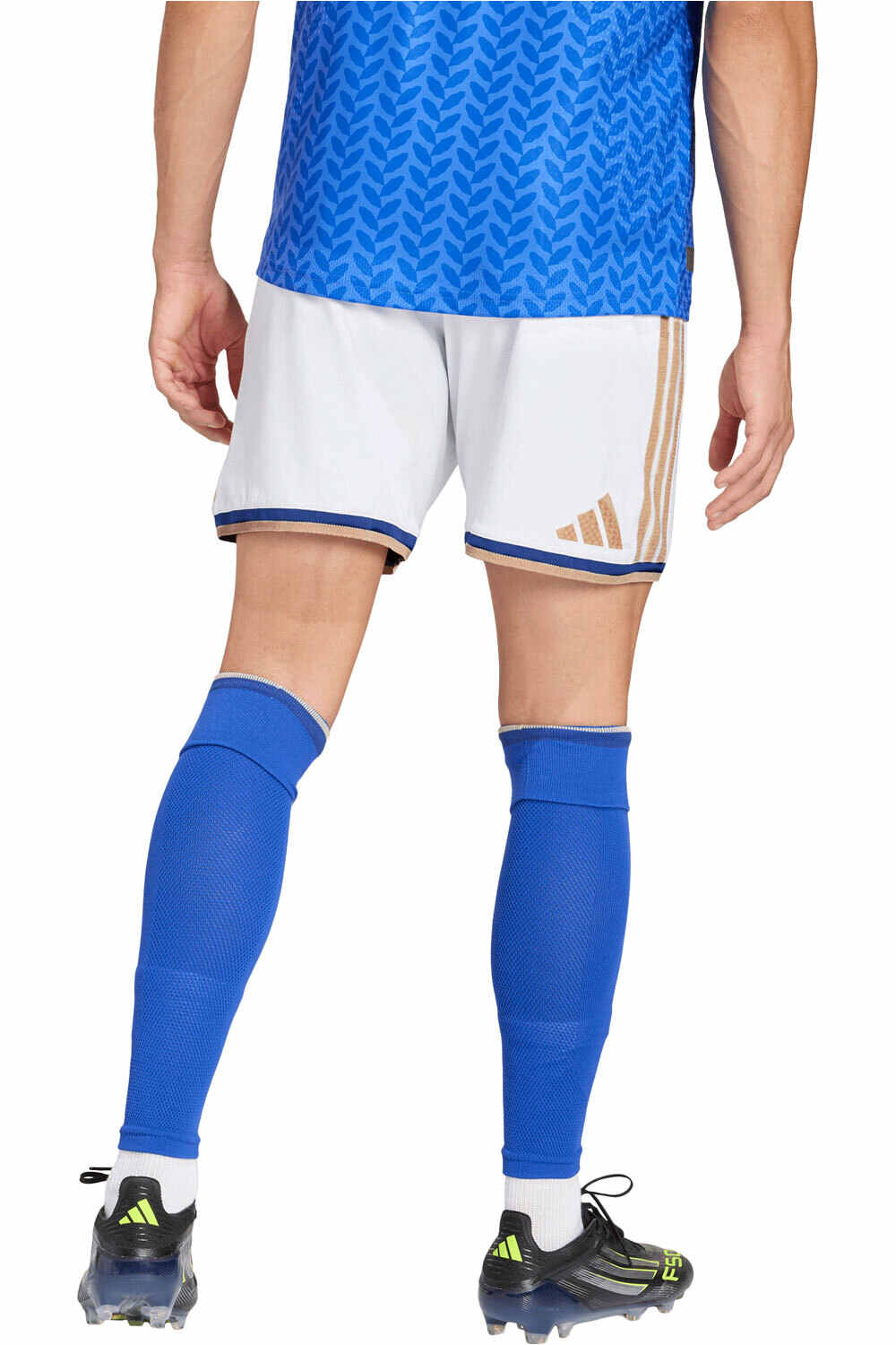 adidas pantalones fútbol oficiales ITALIA MUNDIAL 2026 PRIMERA EQUIPACION BLANCO vista trasera