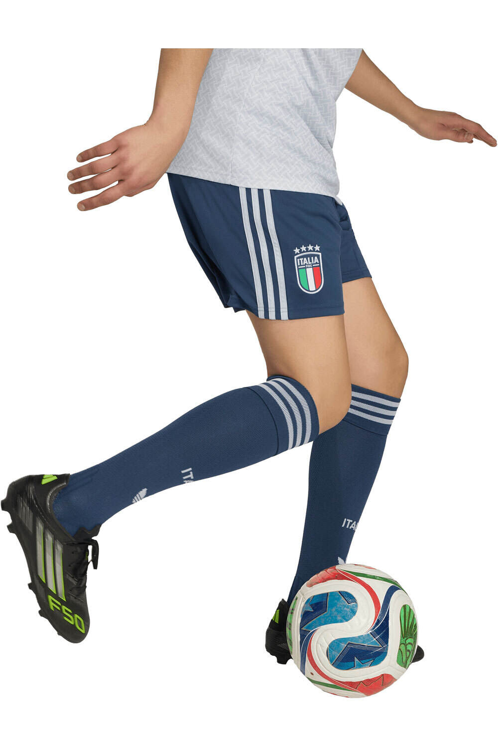 adidas pantalones fútbol oficiales ITALIA MUNDIAL 2026 SEGUNDA EQUIPACION AZUL vista detalle