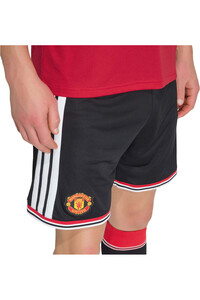 adidas pantalones fútbol oficiales MANCHESTER UNITED 26/27PRIMERA EQUIPACION NEGRO vista detalle