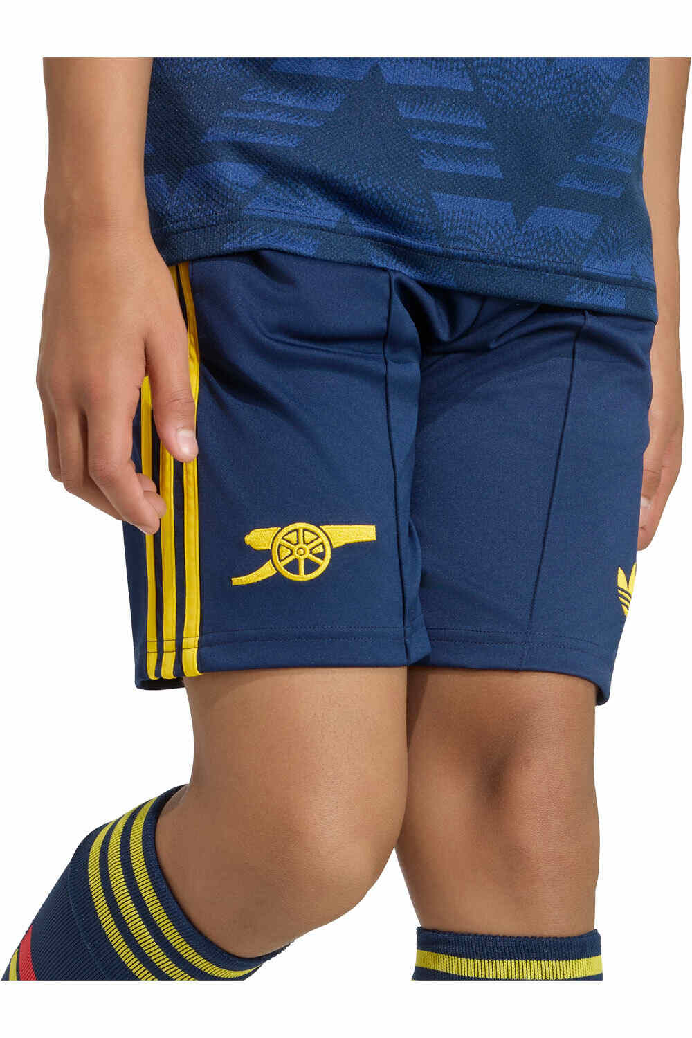 adidas pantalones fútbol oficiales niño ARSENAL FC 26/27 AZUL vista detalle