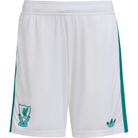 adidas pantalones fútbol oficiales niño LIVERPOOL 25/26 TERCERA EQUIPACION BLANCO 04