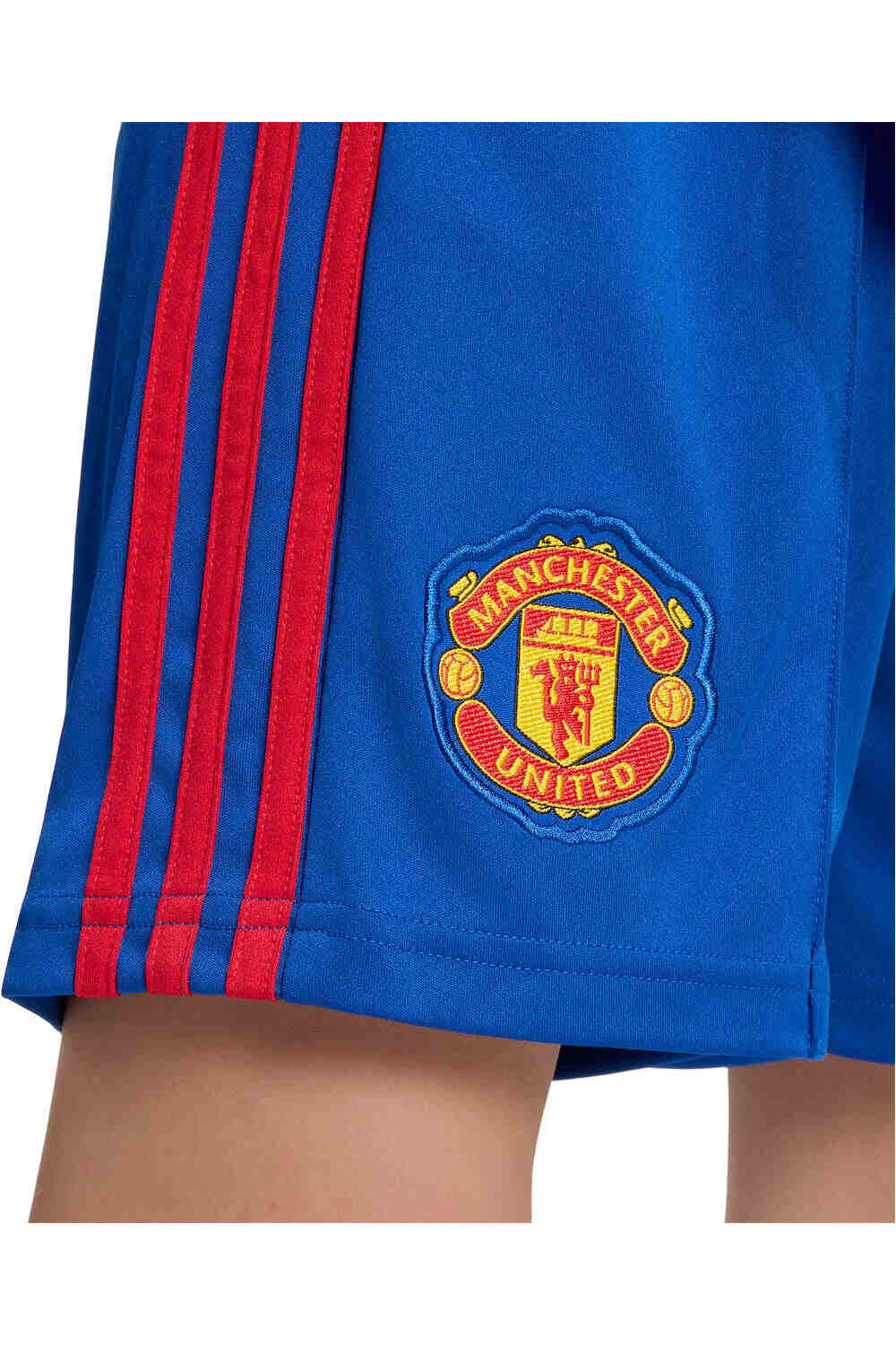 adidas pantalones fútbol oficiales niño MANCHESTER UNITED 26/27 AZUL vista detalle
