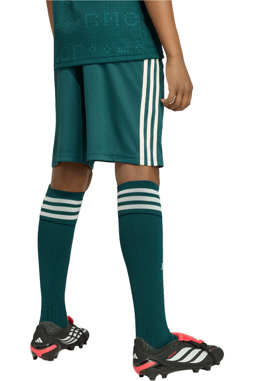 adidas pantalones fútbol oficiales niño SEGUNDA EQUIPACIN REAL MADRID NEGRO vista trasera