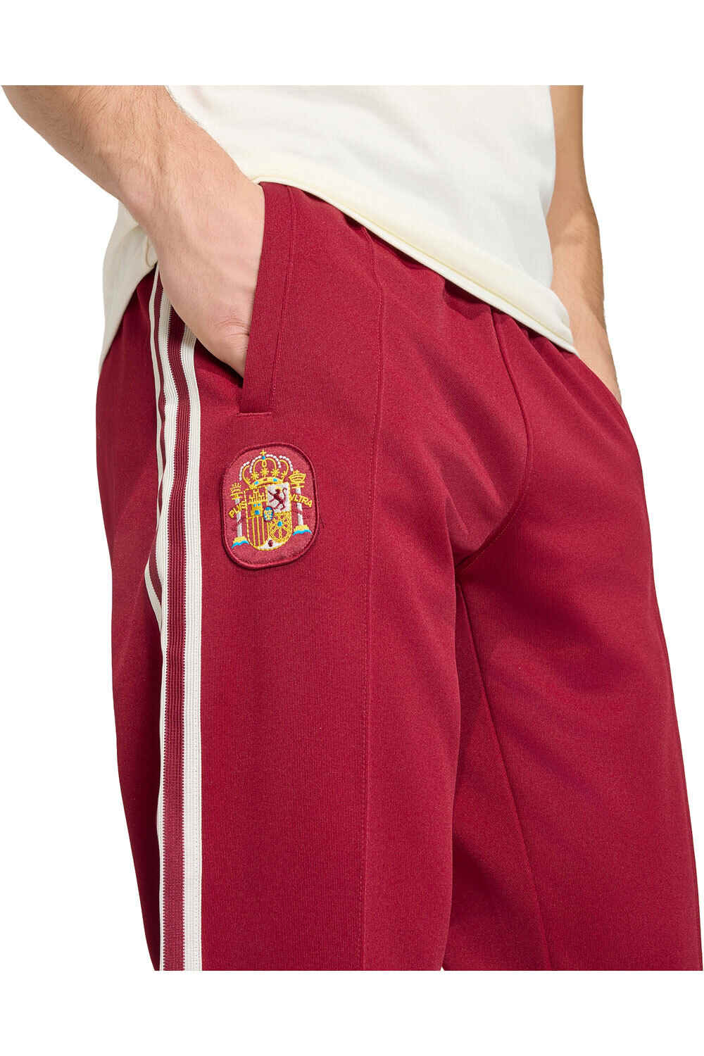 adidas pantalones largos futbol ORIGINALS ESPAÑA ROJO vista detalle