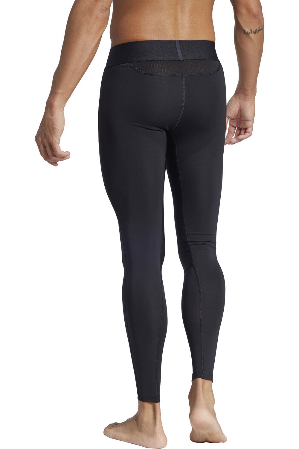 adidas pantalones largos futbol TECHFIT NEGRO vista trasera