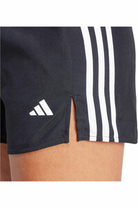 adidas pantalones y mallas cortas fitness mujer 3 STRIPES NEGRO vista detalle