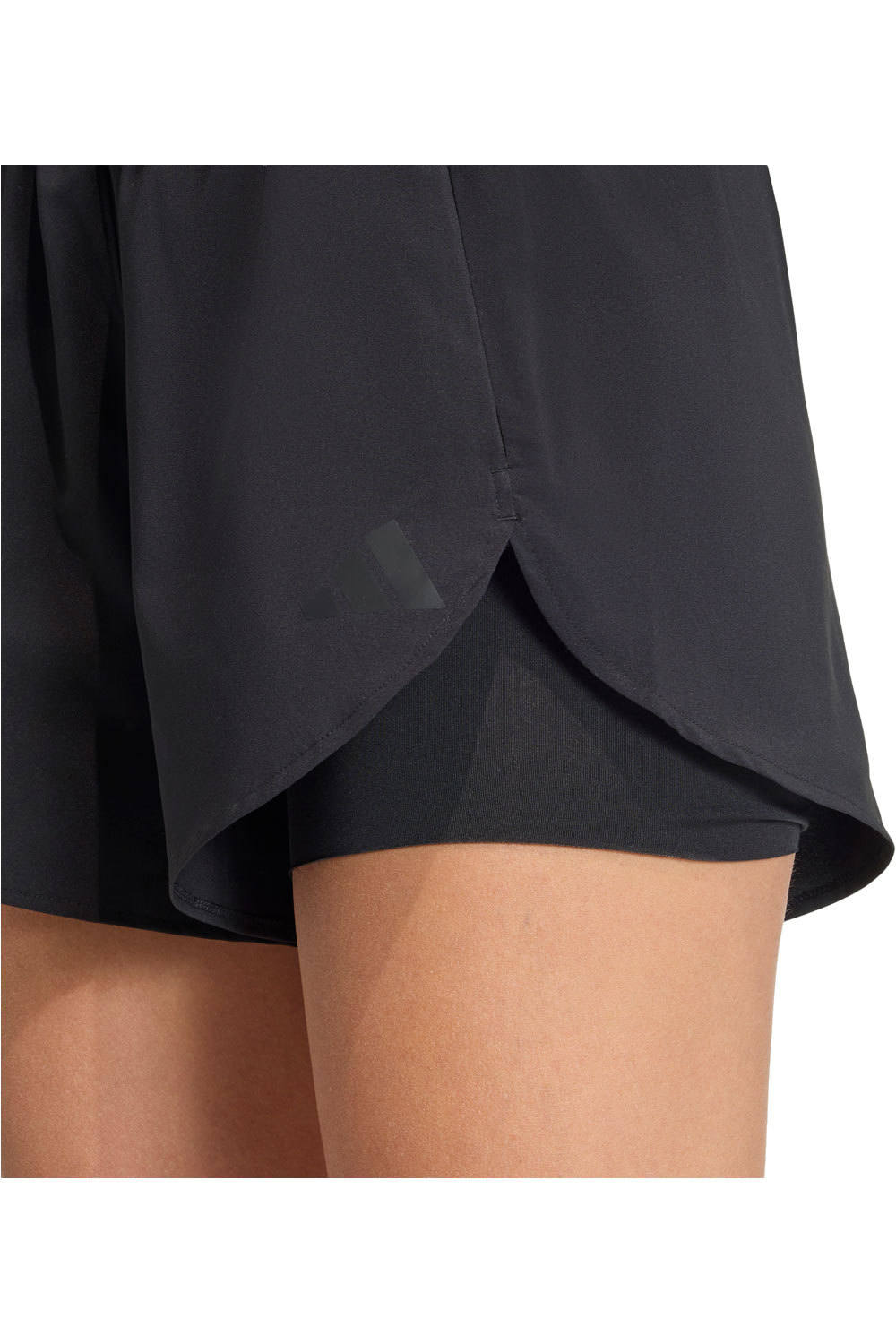 adidas pantalones y mallas cortas fitness mujer D4T G2 2IN1SH NEGRO 03